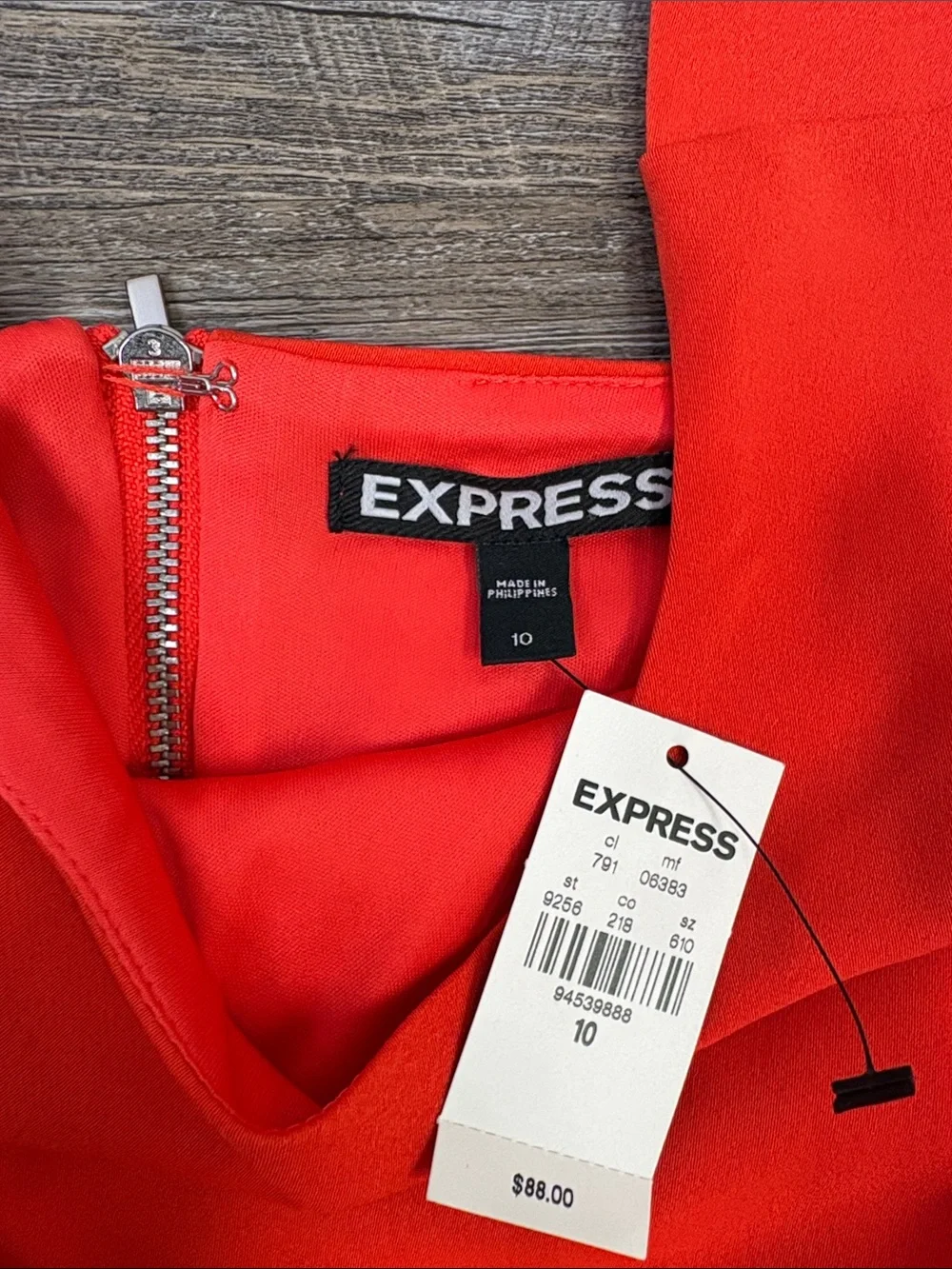 Express Orange Cutout Wide Leg Jumpsuit NWT Size 10 - Picture 8 of 13